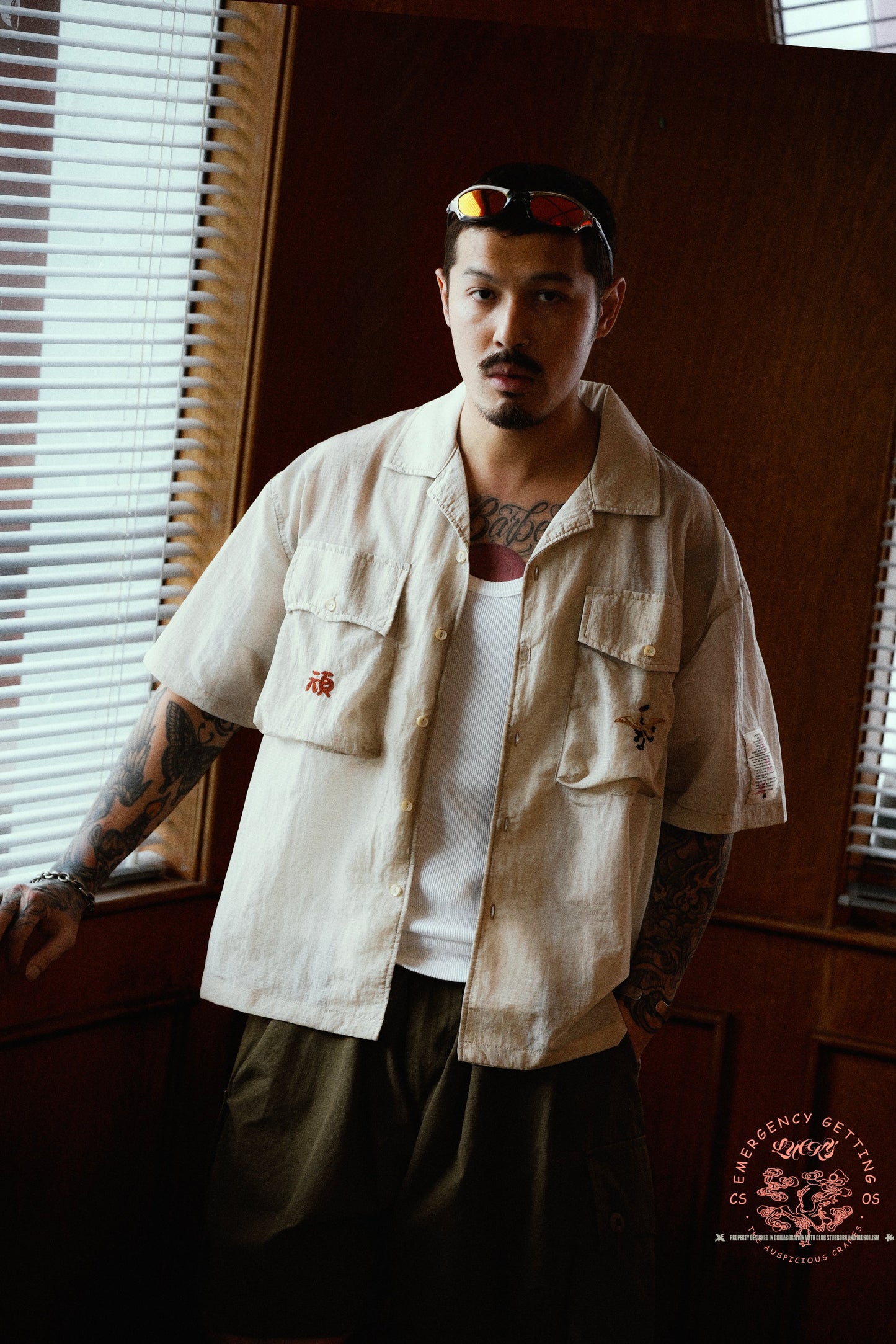 CLUB STUBBORN X OLDSOILISM SOUVENIR SHIRT/ SAND CRANES