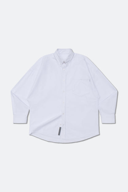 GROCERY ASYMMETRIC POCKET OXFORD SHIRT/ WHITE