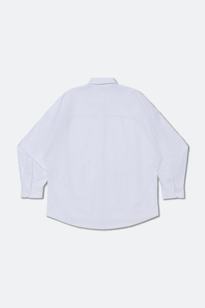 GROCERY ASYMMETRIC POCKET OXFORD SHIRT/ WHITE