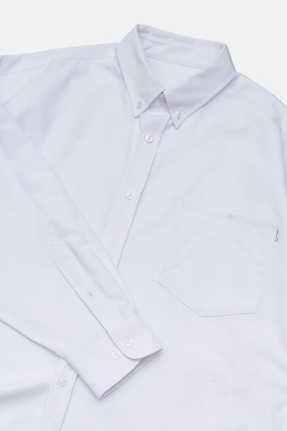 GROCERY ASYMMETRIC POCKET OXFORD SHIRT/ WHITE