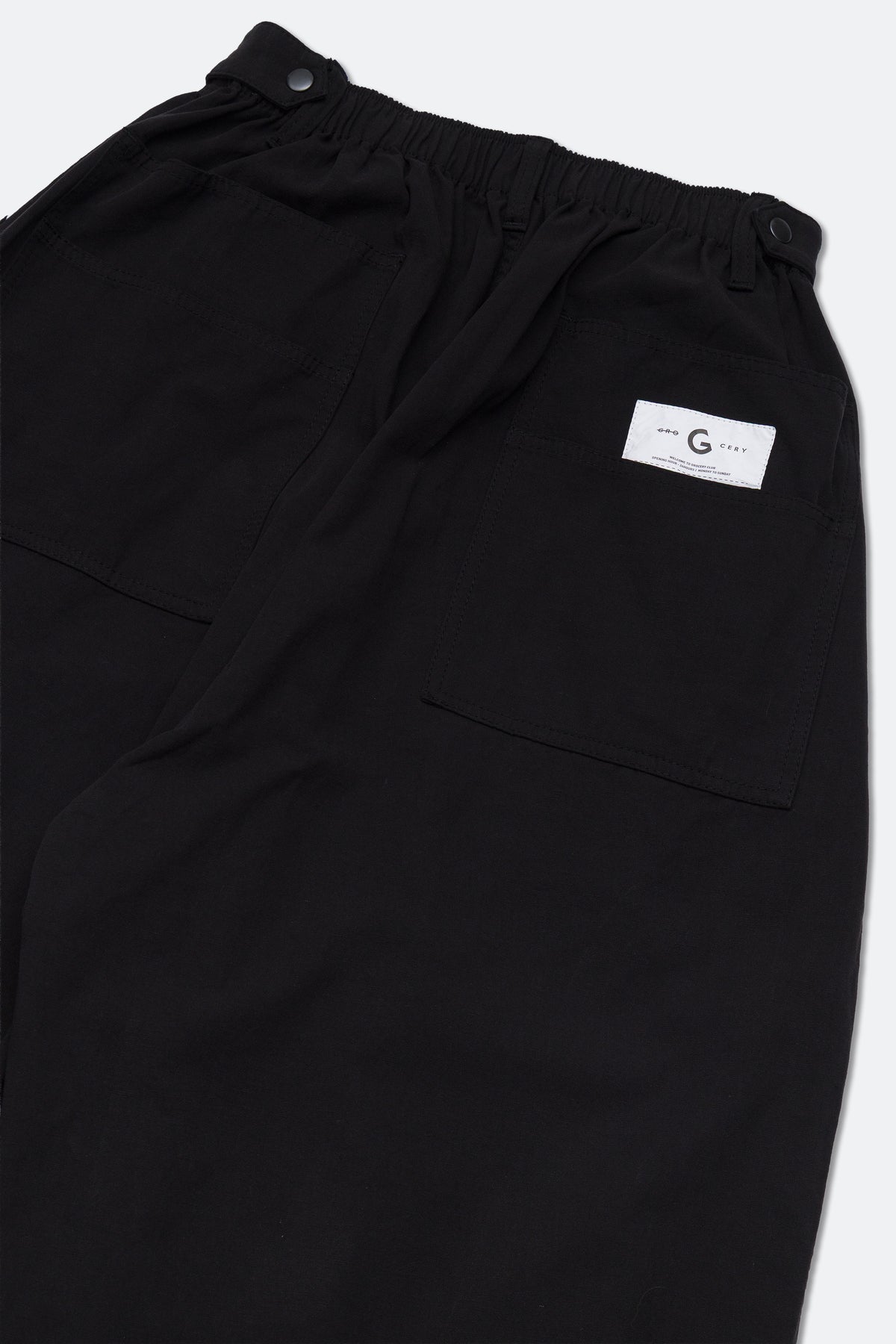 GROCERY BALLOON FIT WIDE PANTS/ BLACK