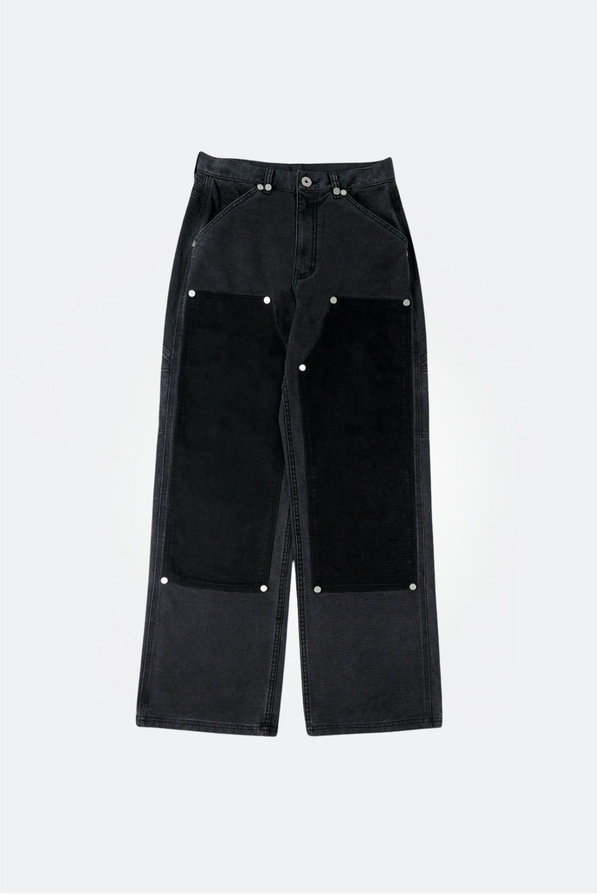 1997 METAL RIVETS WORK PANTS/ BLACK - GROGROCERY