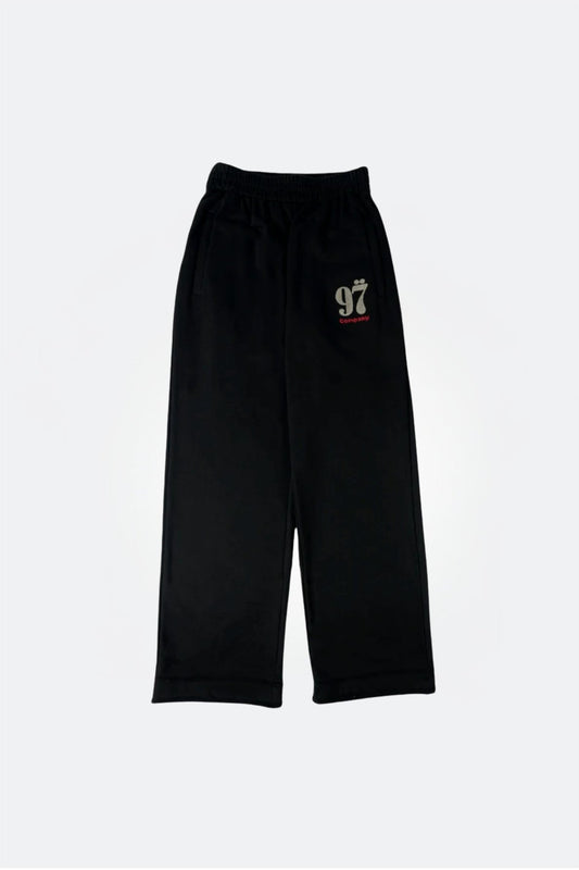 1997SHELL STOCK LOGO SWEATPANTS/ BLACK - GROGROCERY