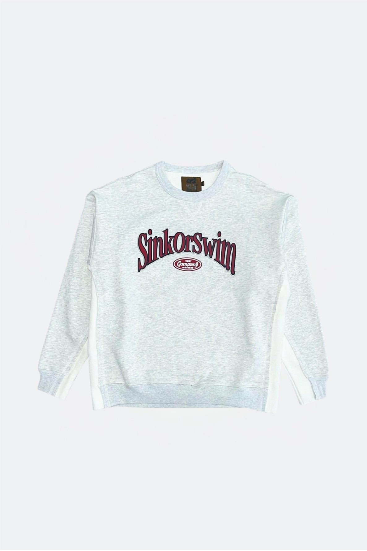 1997SHELL UNIVERSITY SWEATER/ PATCH WHITE - GROGROCERY