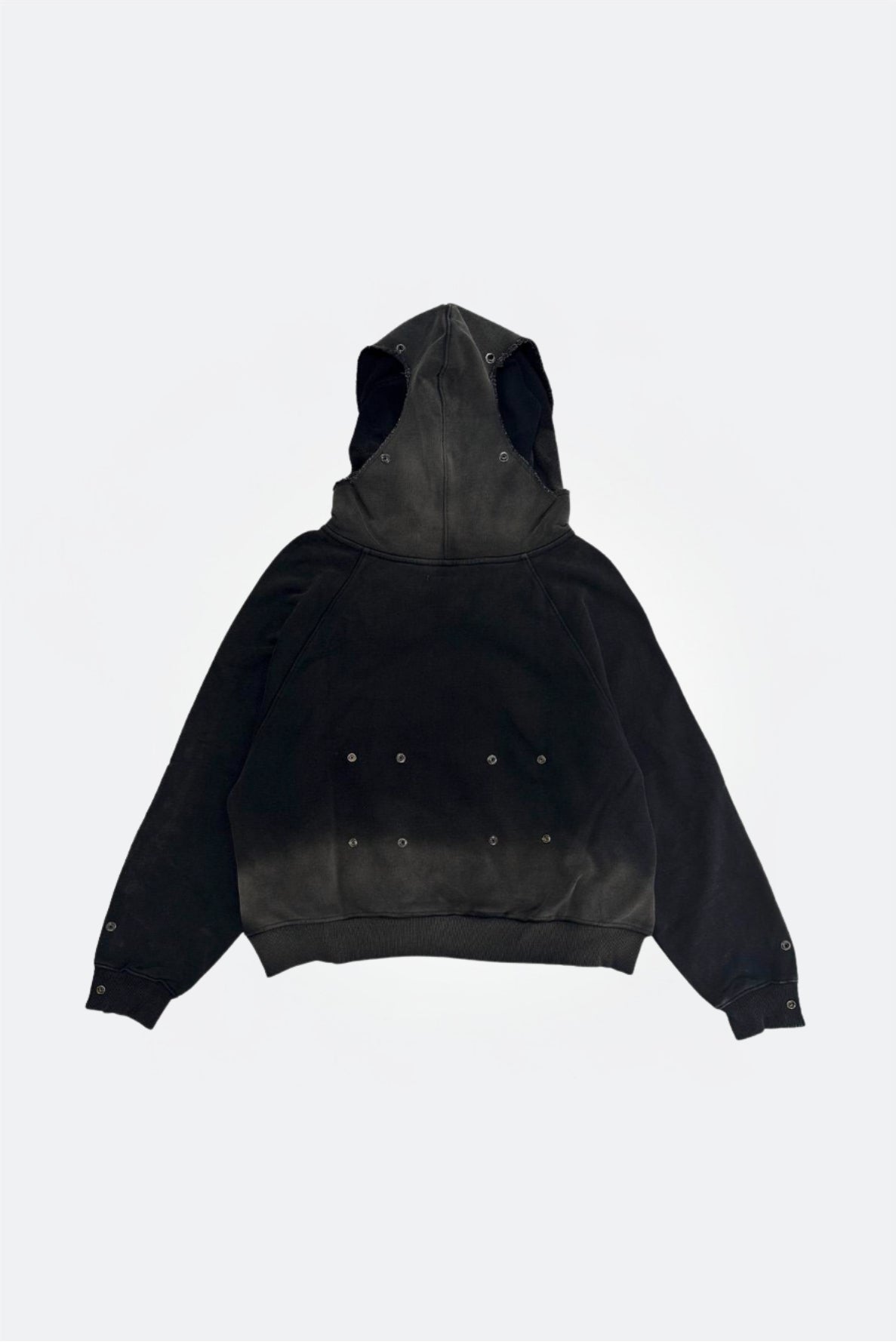 1997SHELL WASHED DISTRUCTURED UTILITY HOODIE/ BLACK - GROGROCERY