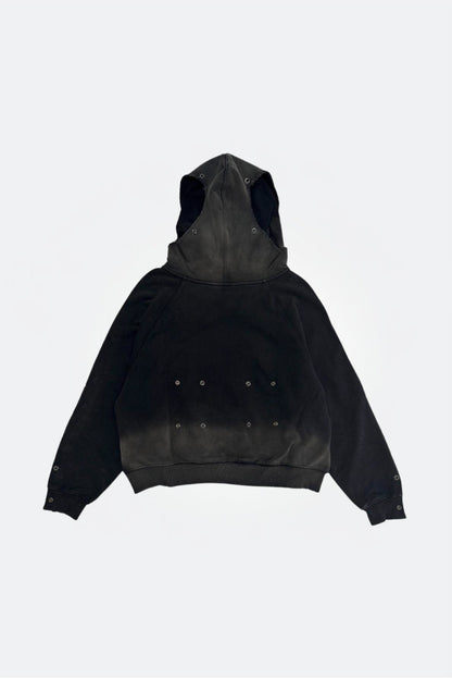 1997SHELL WASHED DISTRUCTURED UTILITY HOODIE/ BLACK - GROGROCERY
