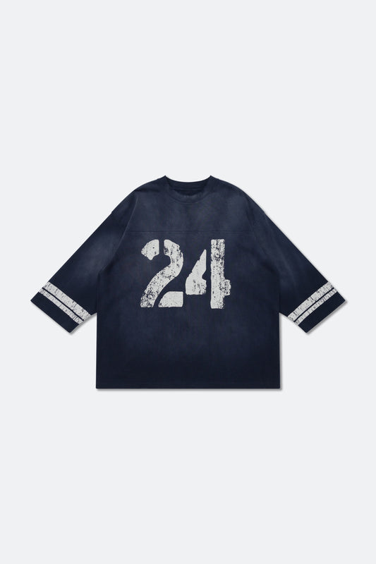 GROCERY WASHED 24 MID SLEEVE TEE/ NAVY