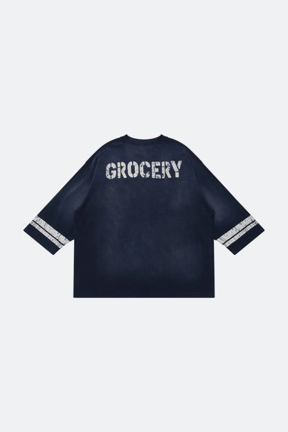 GROCERY WASHED 24 MID SLEEVE TEE/ NAVY