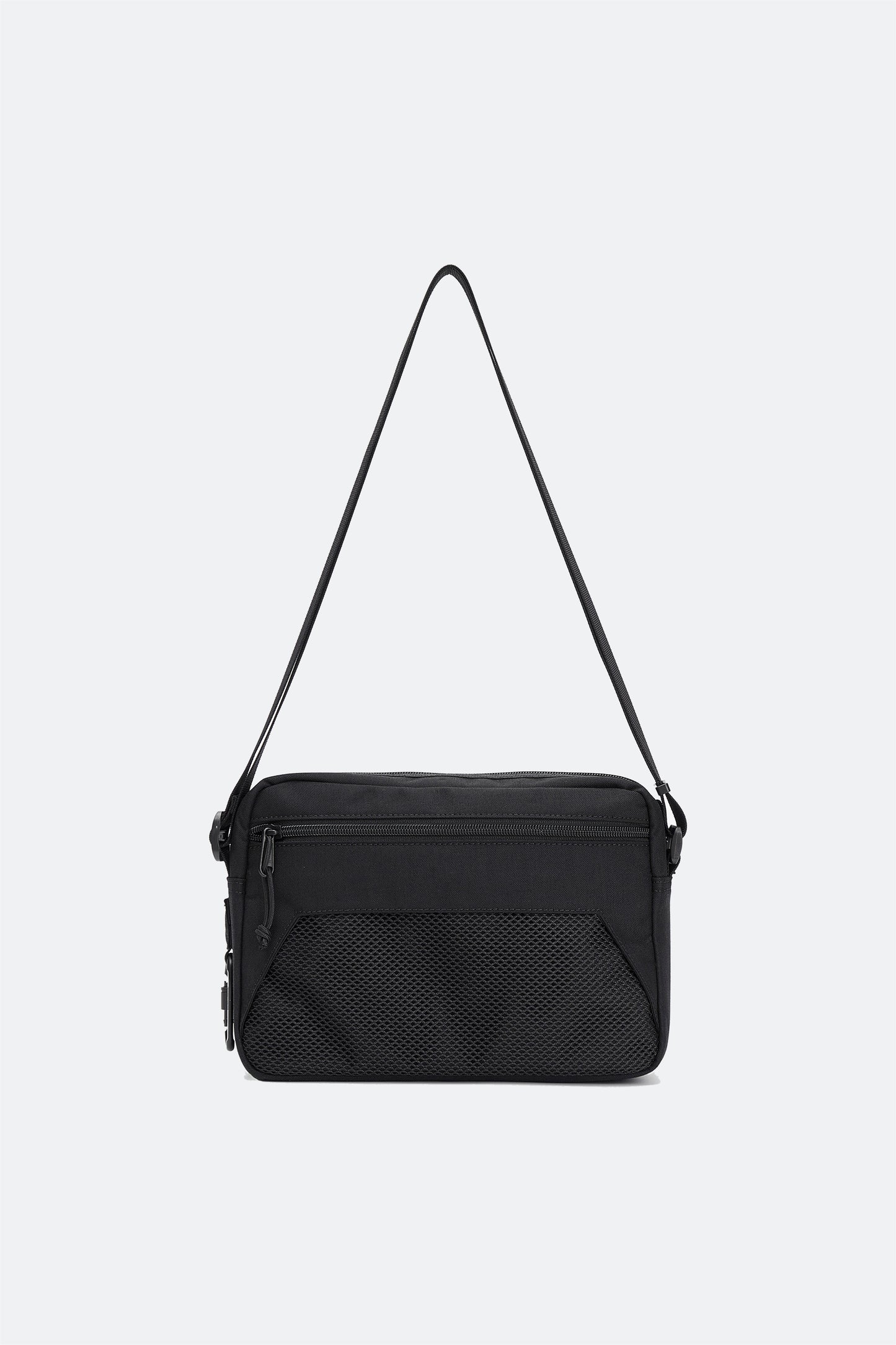 GROCERY CORDURA DOUBLE POCKET SHOULDER BAG/ BLACK