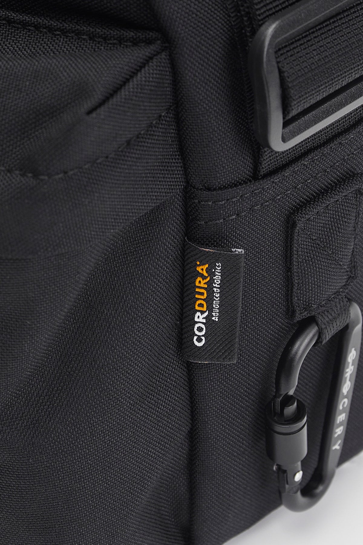 GROCERY CORDURA DOUBLE POCKET SHOULDER BAG/ BLACK