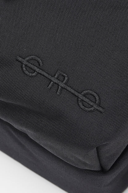 GROCERY CORDURA DOUBLE POCKET SHOULDER BAG/ BLACK
