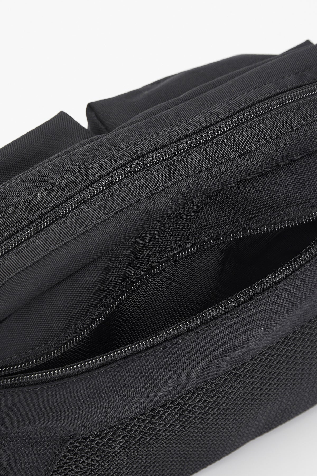 GROCERY CORDURA DOUBLE POCKET SHOULDER BAG/ BLACK