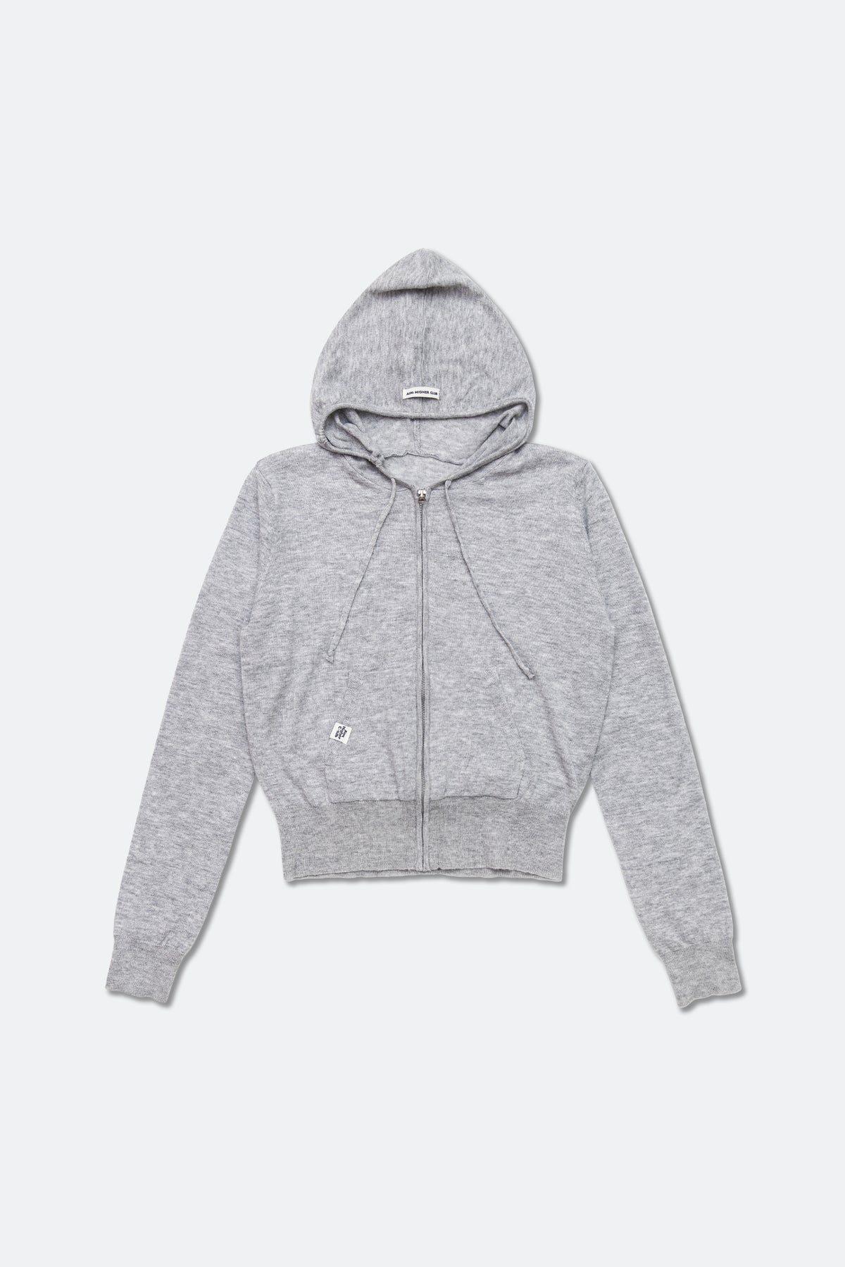 Aim Higher Club Essential Hooded Zip-Up Merino Cardigan/ Flecking Grey