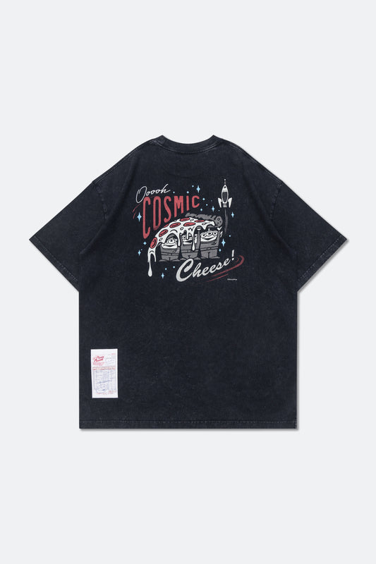 GROCERY | TARMAC | TOY STORY SNOW WASHED COSMIC CHEESE GRAPHIC TEE/ WASHED BLACK