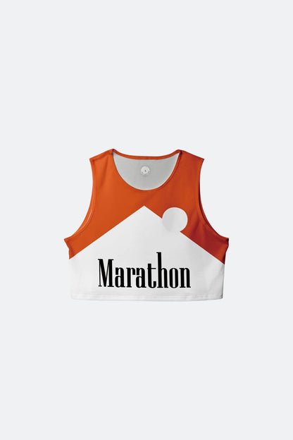 PARTICIPATION MARATHON RED CROP SINGLET