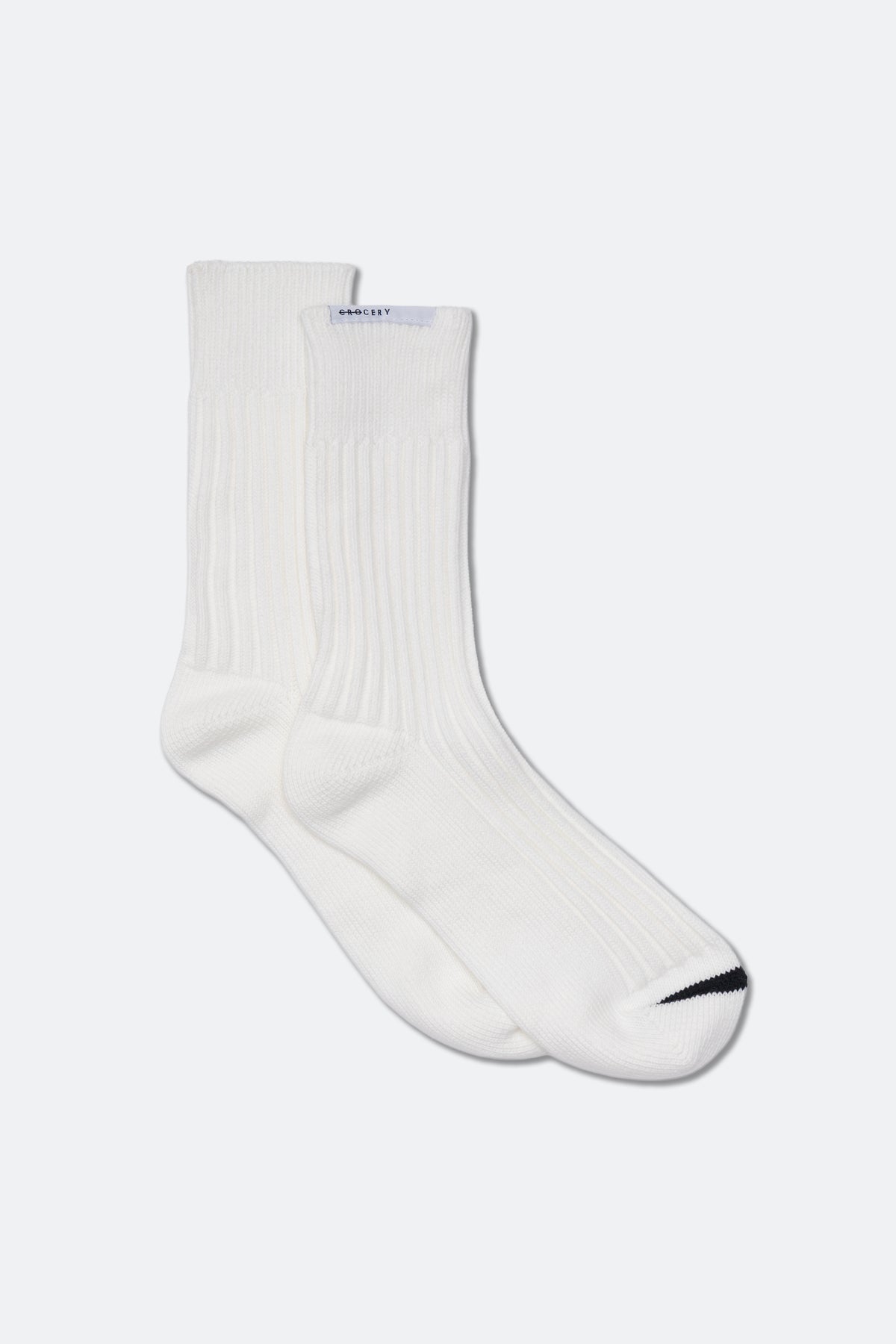 GROCERY HEAVYWEIGHT RIBBED SOCKS PACK / WHITE