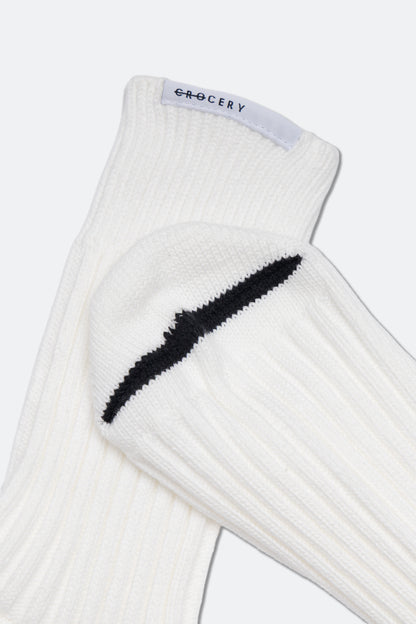 GROCERY HEAVYWEIGHT RIBBED SOCKS PACK / WHITE