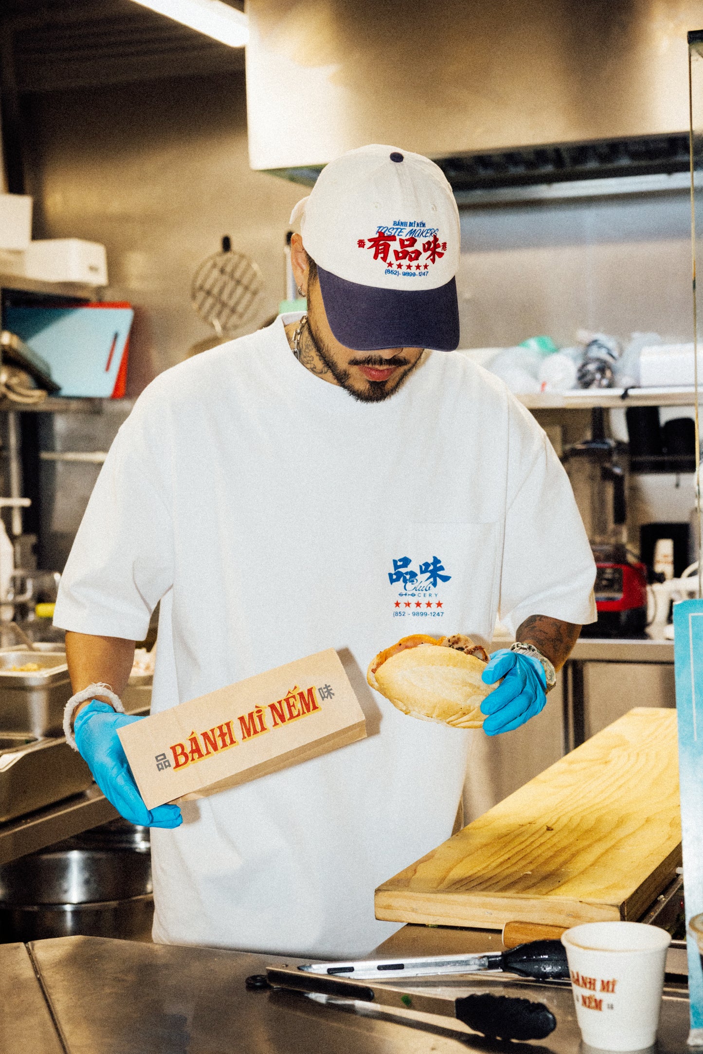 GROCERY x BANH MI YOU GOT TASTE TWO TONE CAP/ CREAM & NAVY