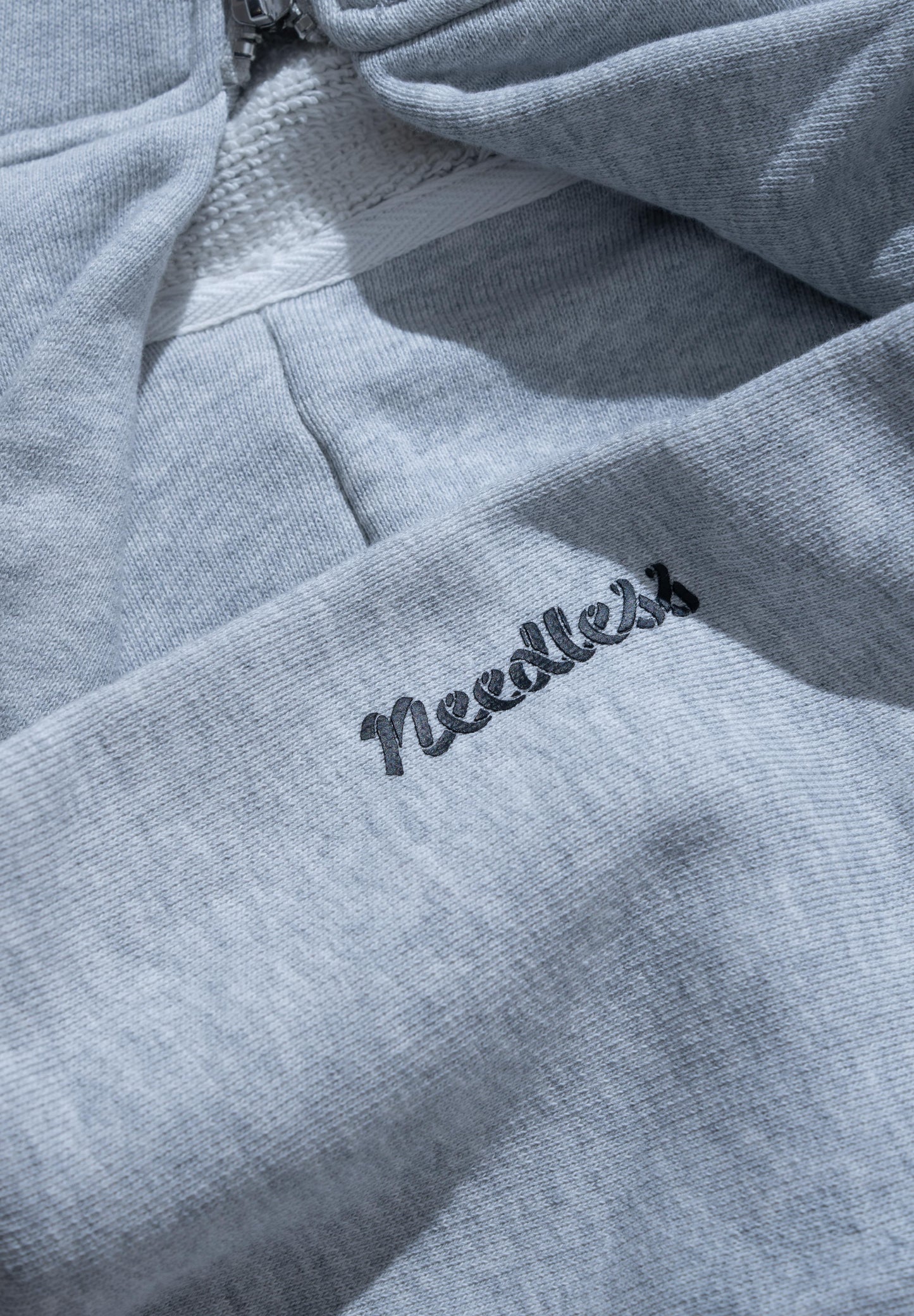 URDU X NEEDLESS DONALD DUCK KUNG FU ZIP UP HOODIE/ GREY