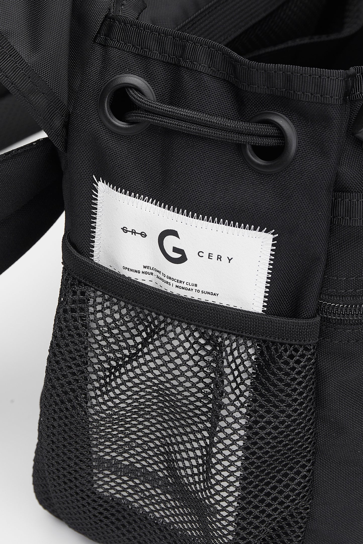 GROCERY CORDURA CROSS BODY MESSENGER BAG/ BLACK