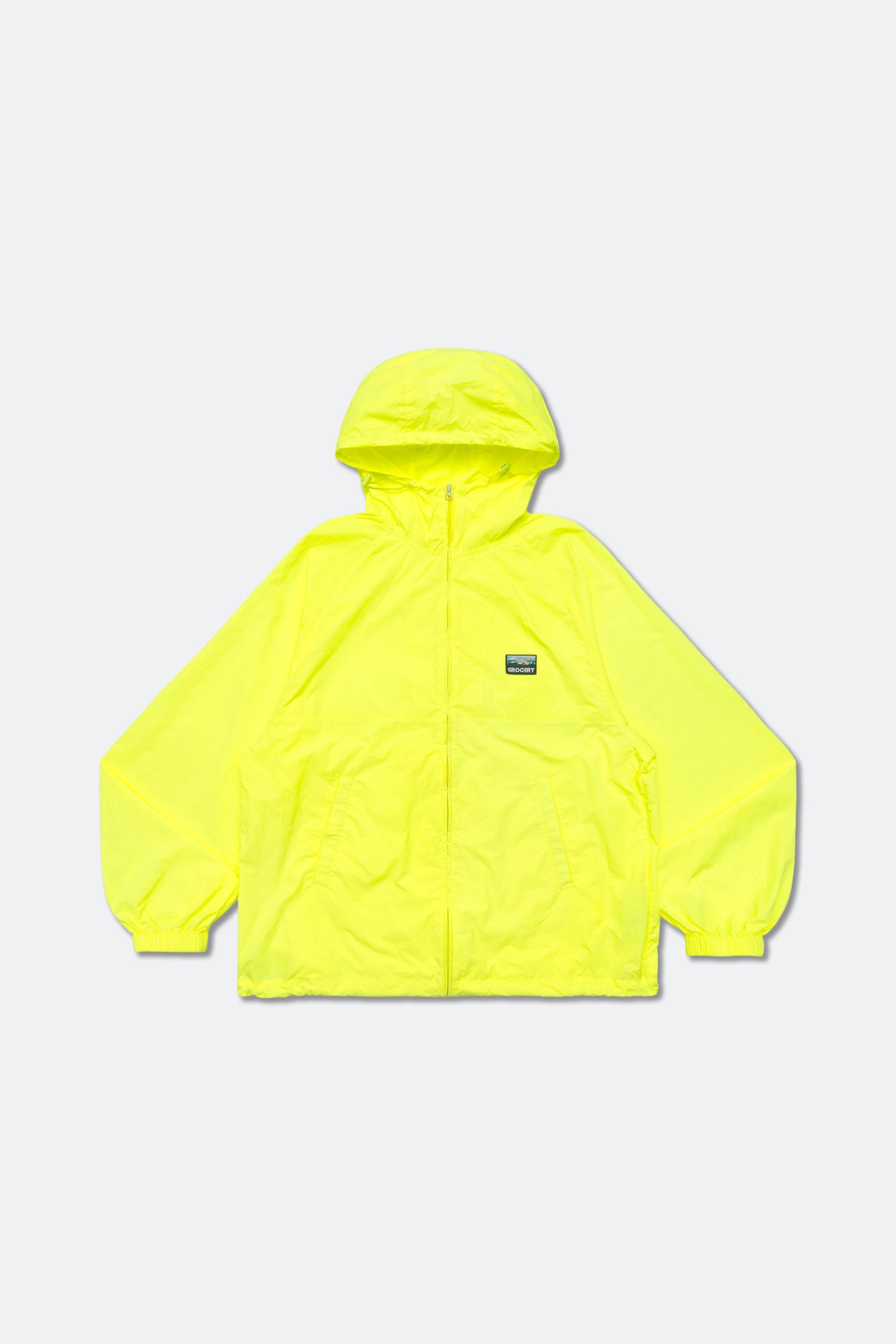 GROCERY PACKABLE NYLON WINDBREAKER/ NEON YELLOW