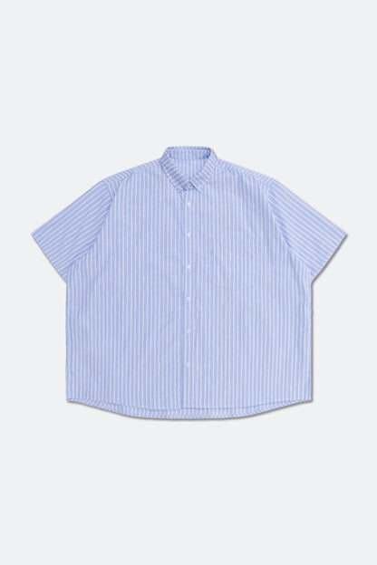 GROCERY POCKET SHORT SLEEVE MULTI STRIPE SHIRT/ BLUE