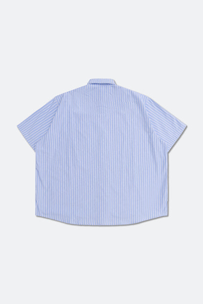 GROCERY POCKET SHORT SLEEVE MULTI STRIPE SHIRT/ BLUE