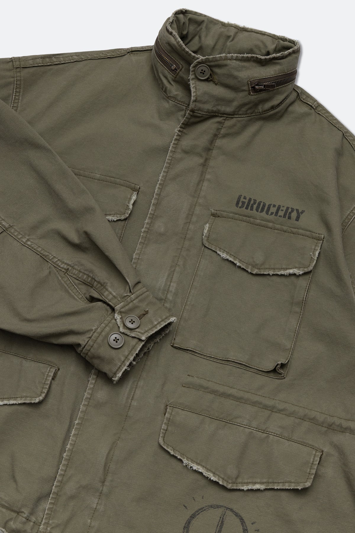 GROCERY M-65 MILITARY FIELD JACKET/ OLIVE