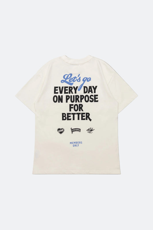 Aim Higher Club Everyday on Purpose Unisex Graphic Tee/ Cream