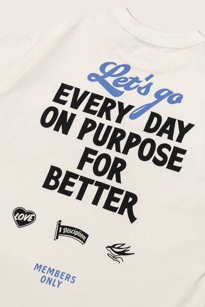 Aim Higher Club Everyday on Purpose Unisex Graphic Tee/ Cream