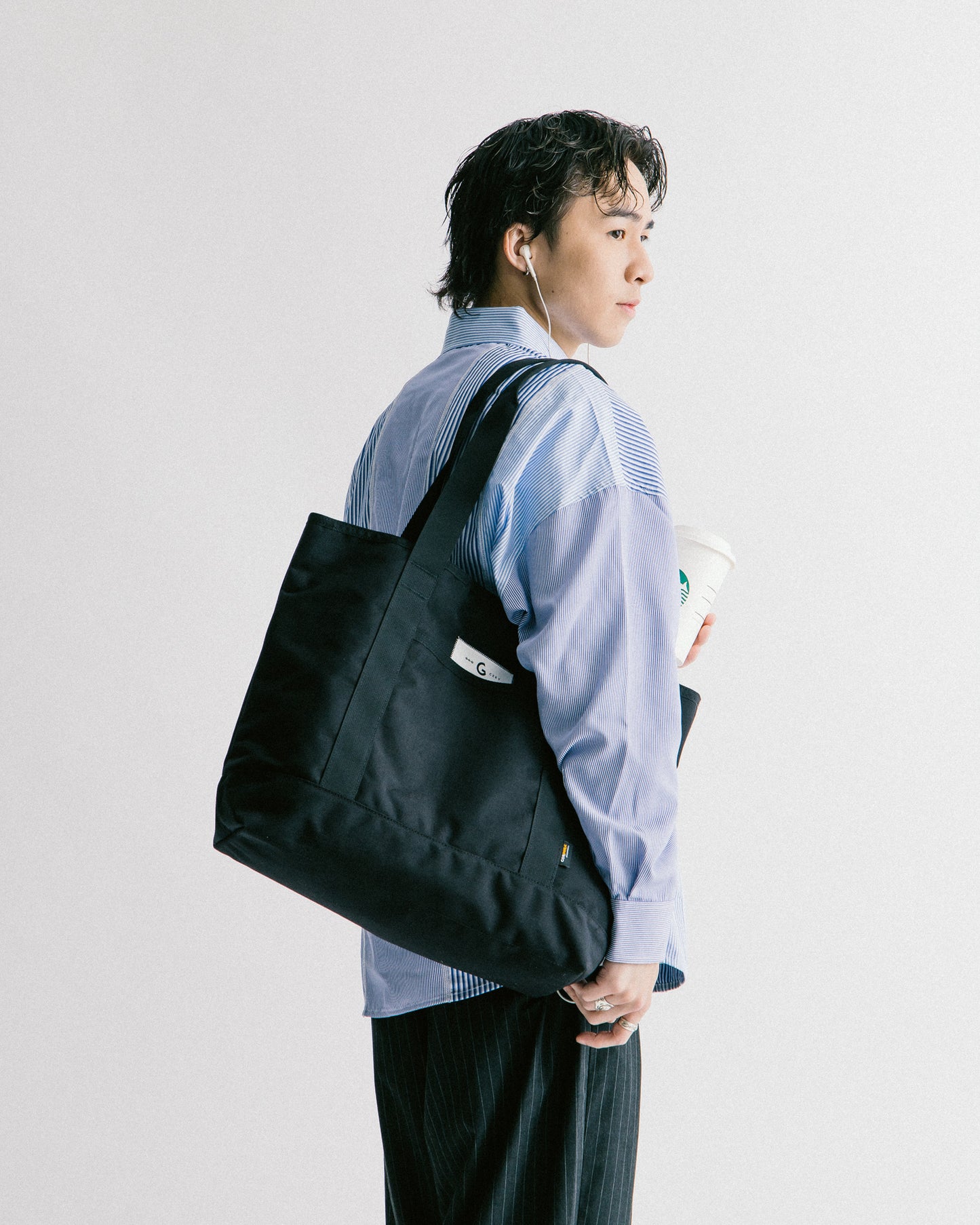 GROCERY CORDURA TOTE BAG/ BLACK