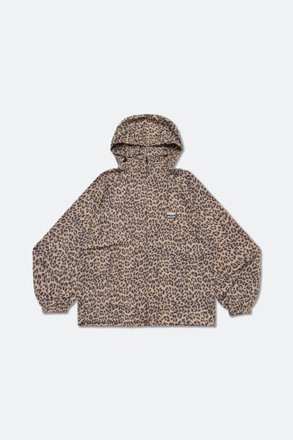 GROCERY PACKABLE NYLON WINDBREAKER/ LEOPARD