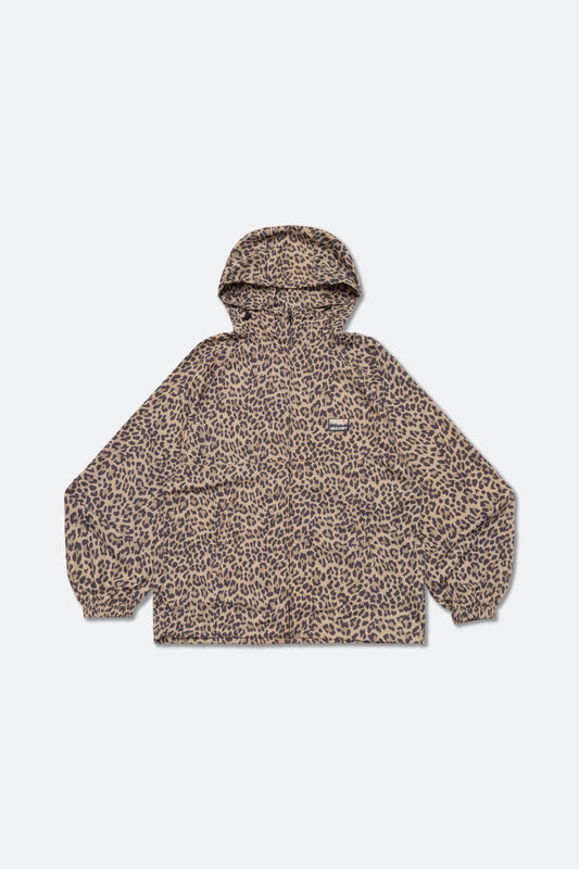 GROCERY PACKABLE NYLON WINDBREAKER/ LEOPARD