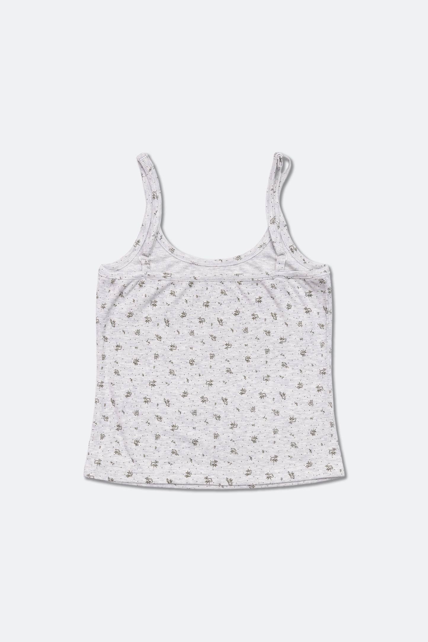 GROCERY CAMISOLE TANK TOP/ GREY FLORAL