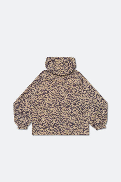 GROCERY PACKABLE NYLON WINDBREAKER/ LEOPARD