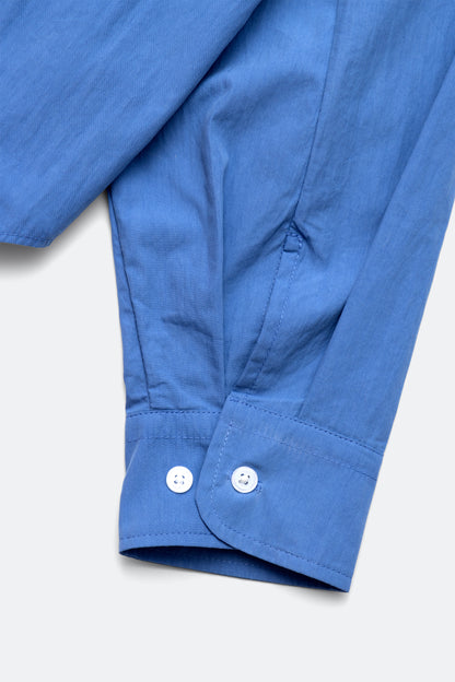 (empty) manual co. curved placket long sleeve shirt/ elemental blue