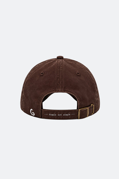 GROCERY X CUMA CAFE WASHED LOGO CAP/ BROWN