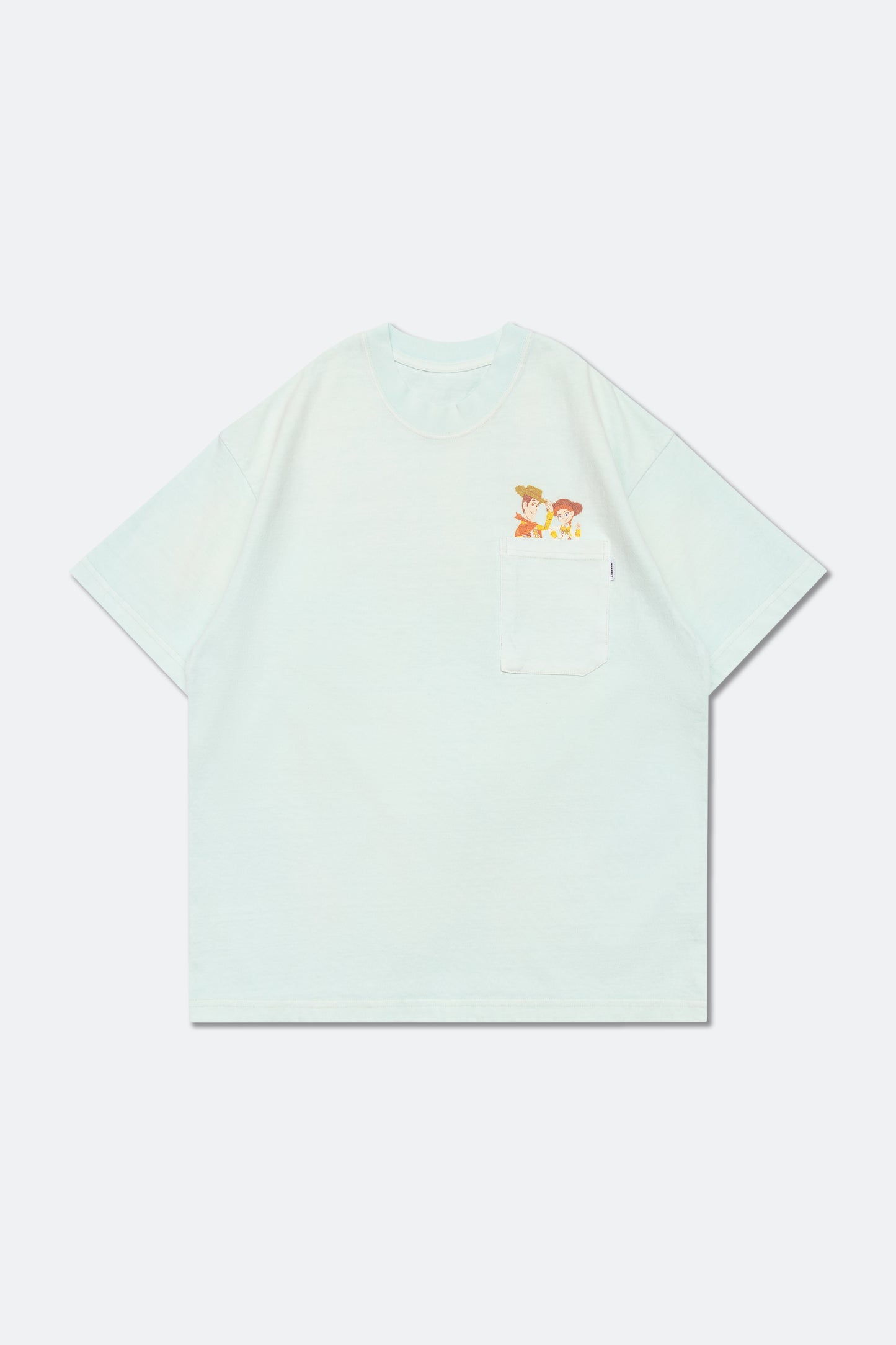 GROCERY | TARMAC | TOY STORY BLAZING TRAILS WASHED GRAPHIC POCKET BOXY TEE/ FADED TIFFANY BLUE