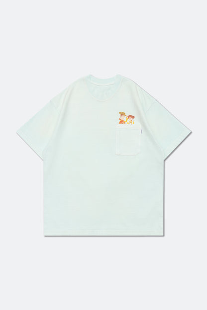 GROCERY | TARMAC | TOY STORY BLAZING TRAILS WASHED GRAPHIC POCKET BOXY TEE/ FADED TIFFANY BLUE