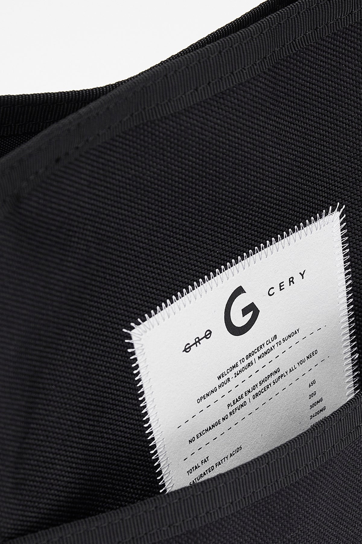 GROCERY CORDURA TOTE BAG/ BLACK