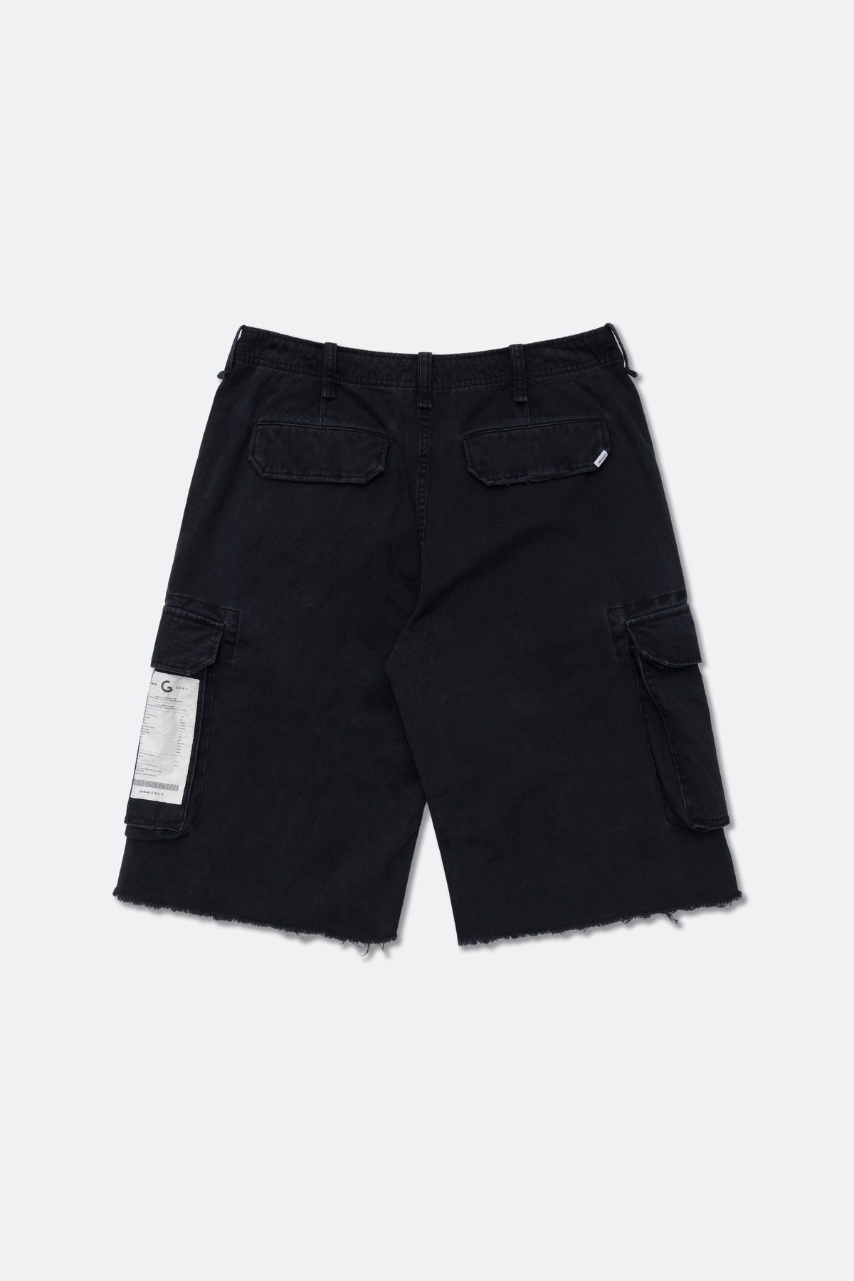 GROCERY BAGGY CARGO SHORTS/ BLACK