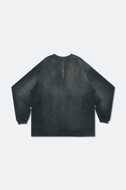 GROCERY FADE WASHED SMALL LOGO LONG TOP/ DARK GREEN