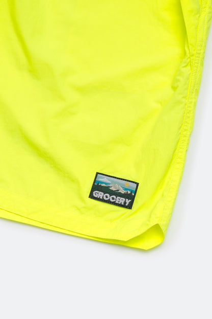 GROCERY DAILY NYLON SHORTS/ NEON YELLOW