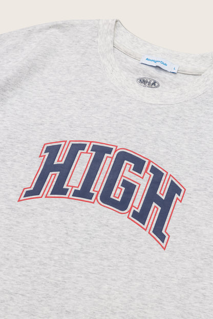 Aim Higher Club High College Unisex Logo Tee/ Flecking Grey