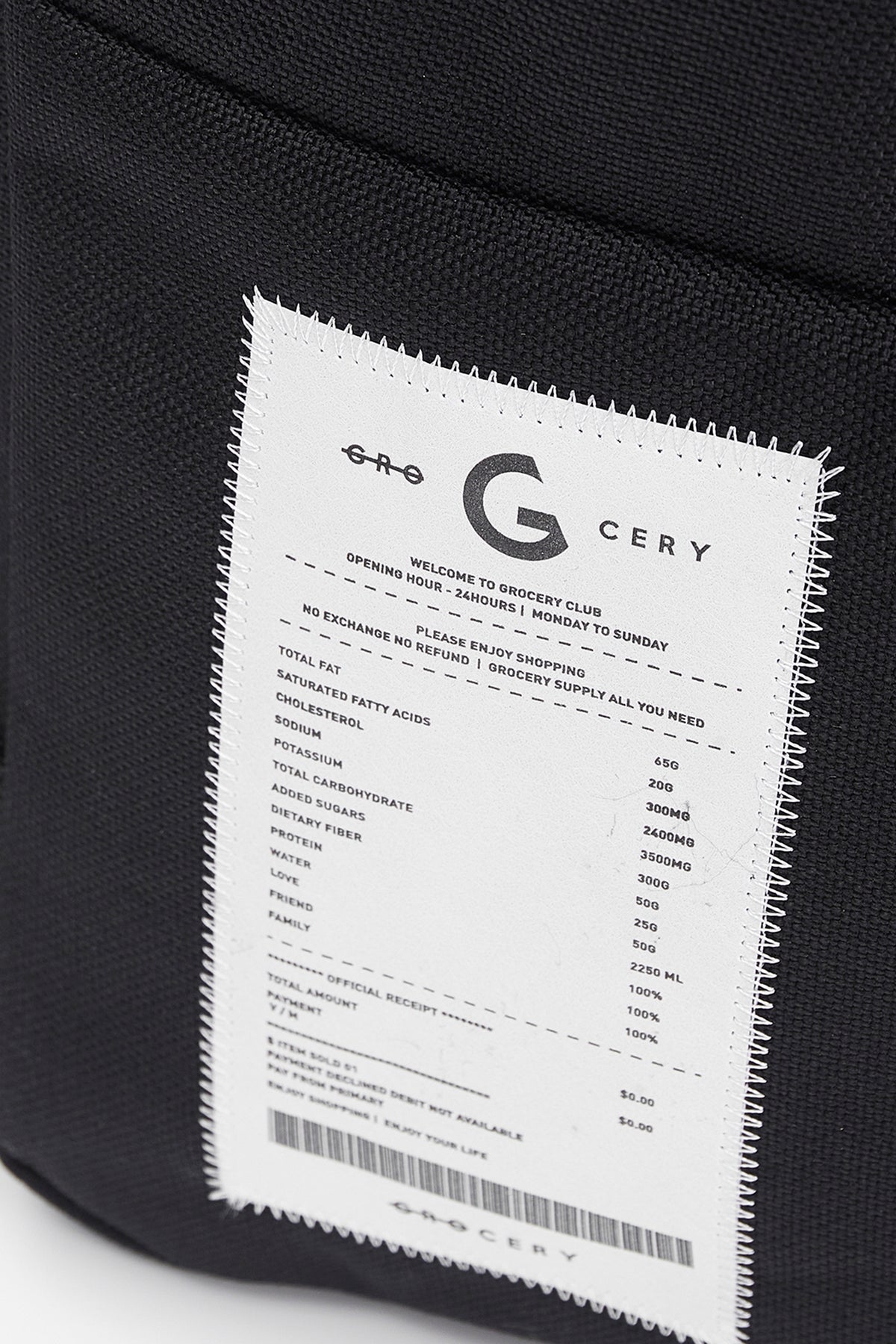 GROCERY CORDURA 22L DAYPACK/ BLACK