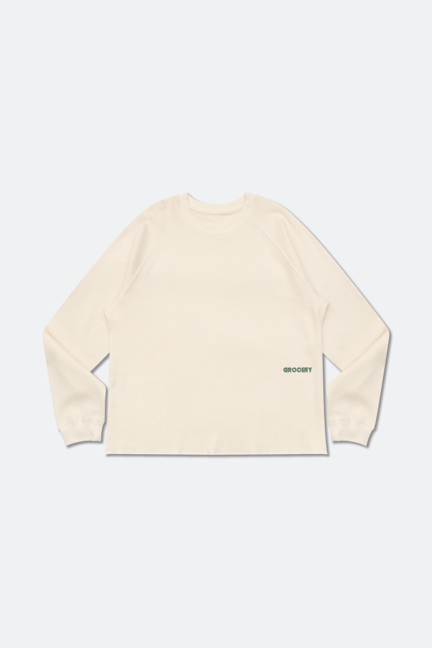 GROCERY LOGO WAFFLE LONG TOP/ NATURAL