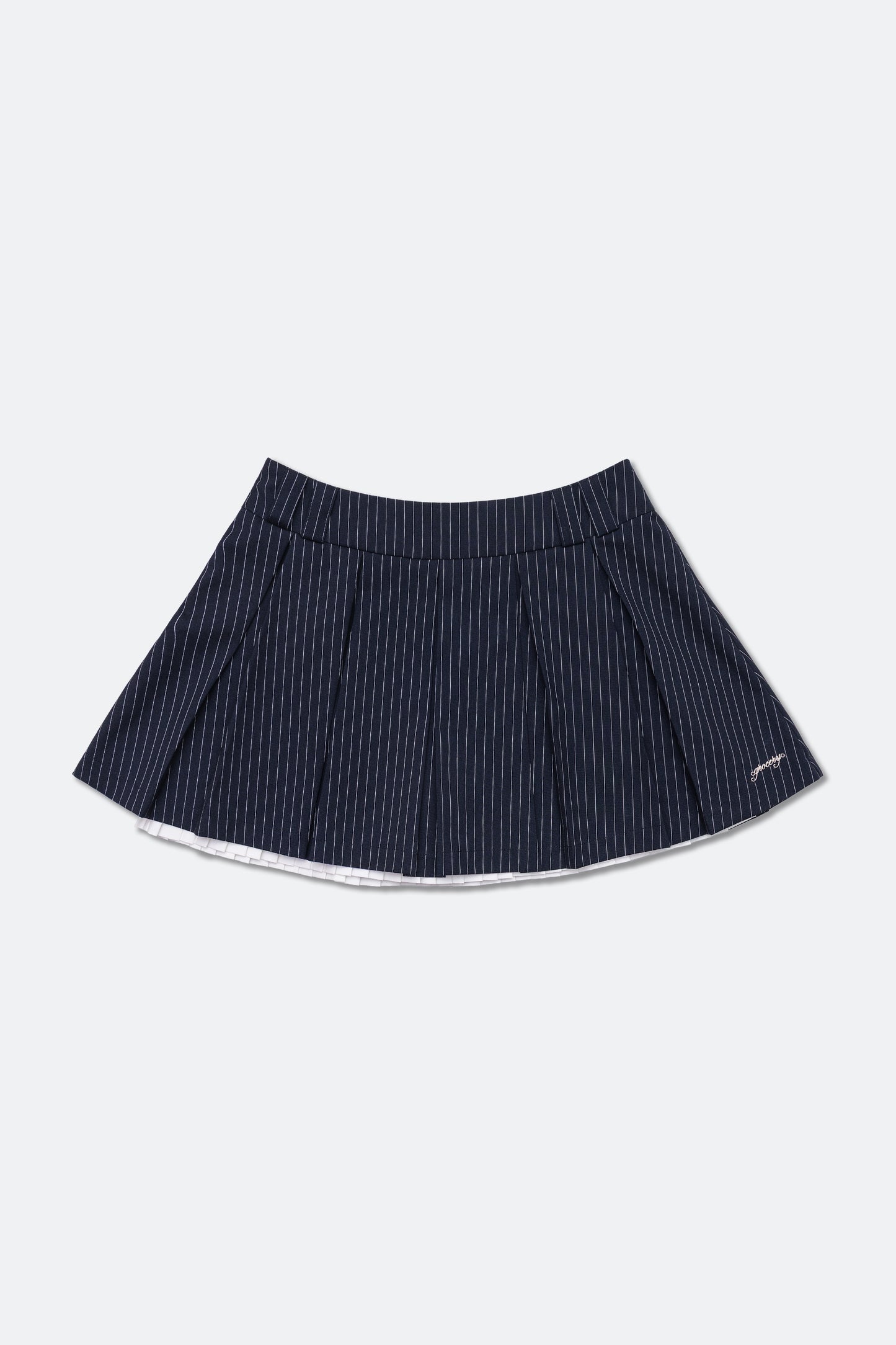 GROCERY LAYERED STRIPE MINI SKIRT/ NAVY