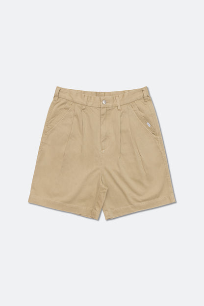GROCERY WASHED DOUBLE POCKET DISTRESSED CHINO SHORTS/ KHAKI