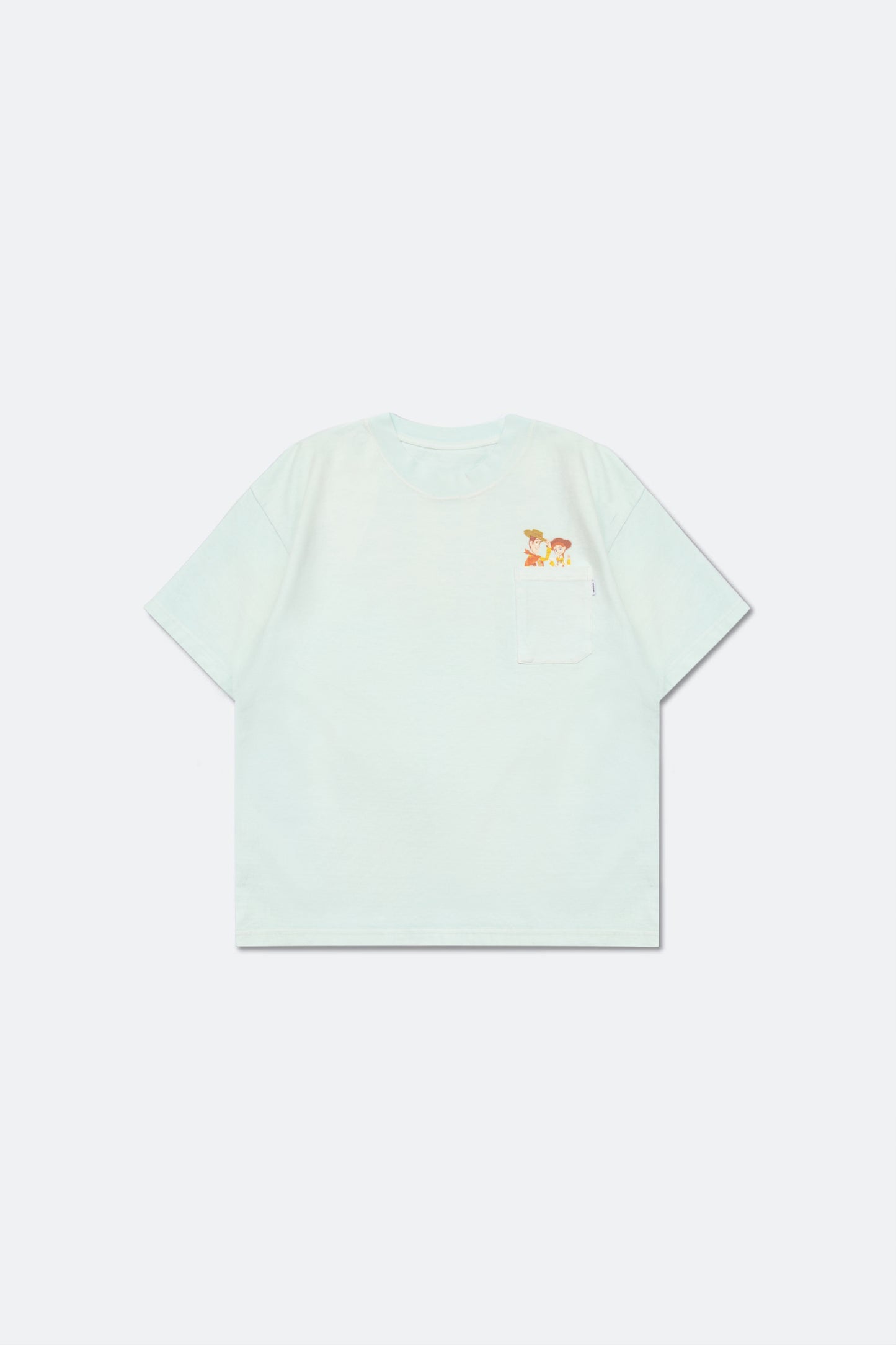 GROCERY | TARMAC | TOY STORY BLAZING TRAILS KIDS WASHED GRAPHIC POCKET TEE/ FADED TIFFANY BLUE