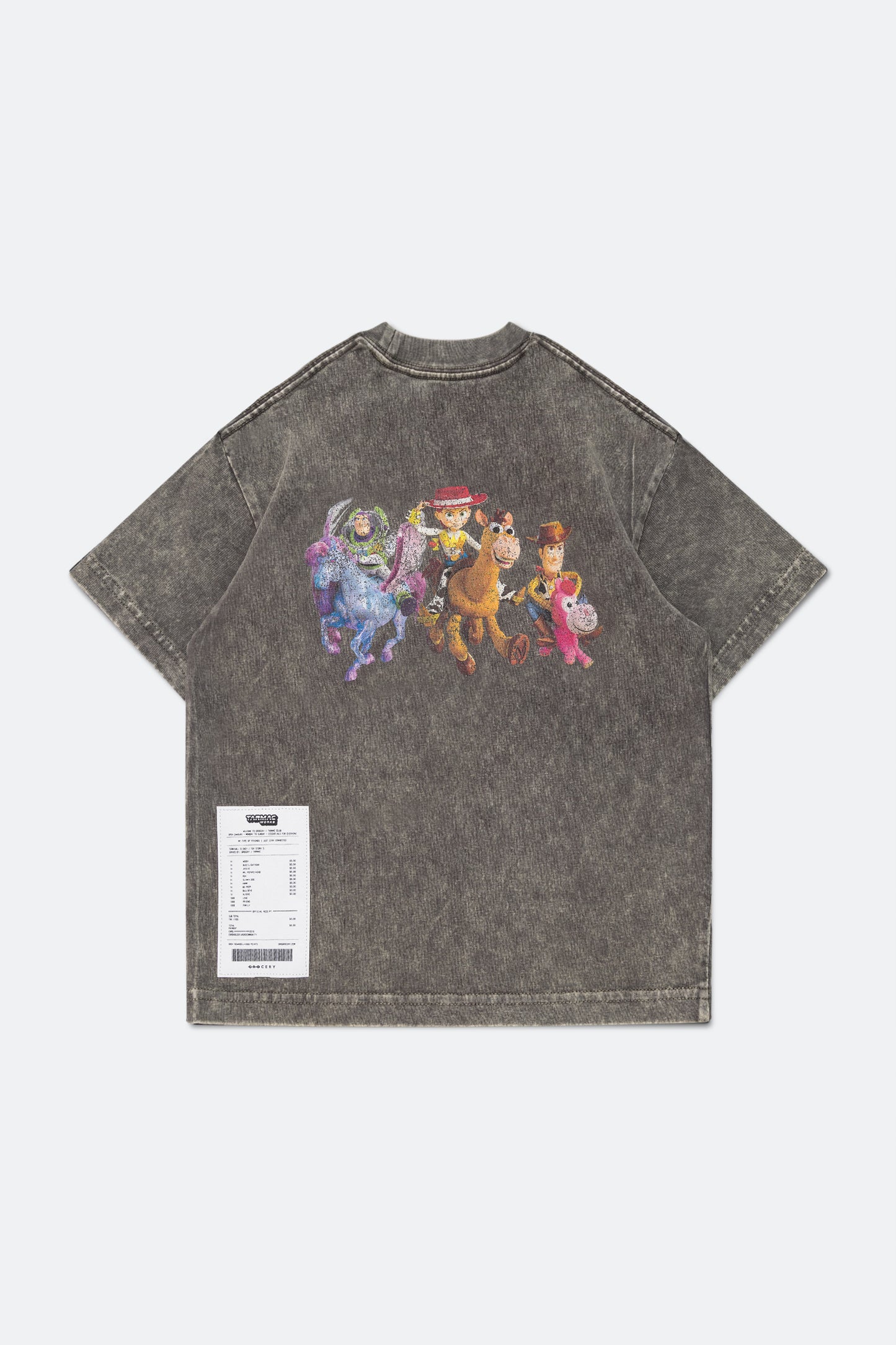 GROCERY | TARMAC | TOY STORY PONY RIDERS WASHED GRAPHIC BOXY TEE/ CHARCOAL